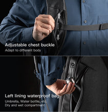 Load image into Gallery viewer, Kingsons Man Backpack Fit 15 inch Laptop USB Recharging Multi-layer Space Travel Male Bag Anti-thief Mochila