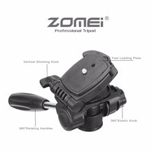 Load image into Gallery viewer, New Zomei Tripod Z666 Professional Portable Travel Aluminium Camera Tripod Accessories Stand with Pan Head for Canon Dslr Camera