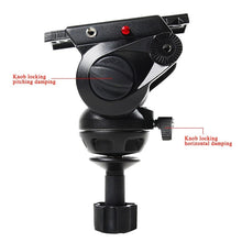 Load image into Gallery viewer, miliboo MTT601A Aluminum Heavy Duty Fluid Head Camera Tripod for Camcorder/DSLR Stand Professional Video Tripod