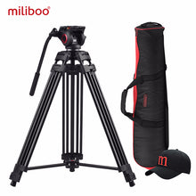 Load image into Gallery viewer, miliboo MTT601A Aluminum Heavy Duty Fluid Head Camera Tripod for Camcorder/DSLR Stand Professional Video Tripod
