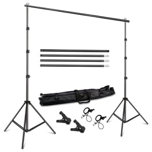 Background Stand Support System 2.6M x 3M/8.5ft x 10ft Kit with Carrying Case for Muslins Backdrops,Paper and Canvas