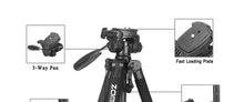 Load image into Gallery viewer, New Zomei Tripod Z666 Professional Portable Travel Aluminium Camera Tripod Accessories Stand with Pan Head for Canon Dslr Camera
