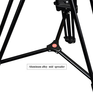 miliboo MTT601A Aluminum Heavy Duty Fluid Head Camera Tripod for Camcorder/DSLR Stand Professional Video Tripod